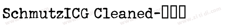 SchmutzICG Cleaned字体转换